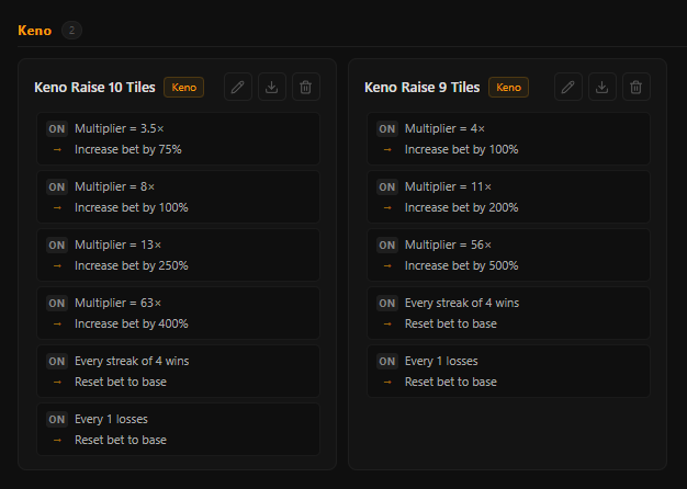 BetPal conditions editor